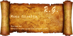Rusz Gizella névjegykártya